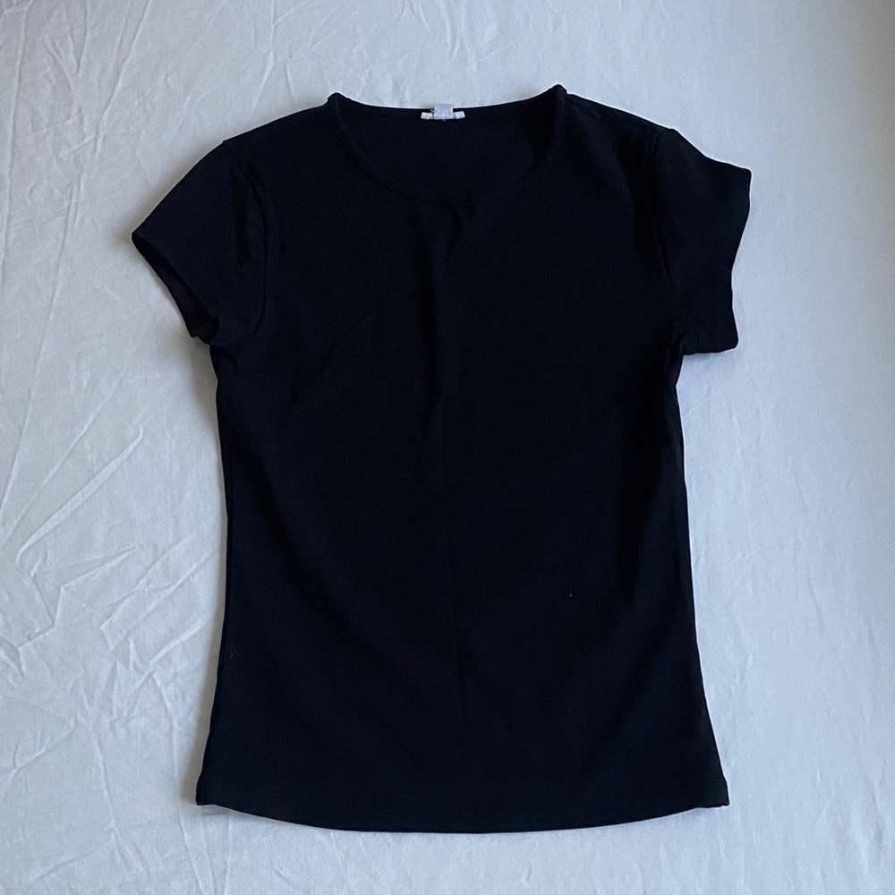 Garage Black Sleek Crewneck T-Shirt